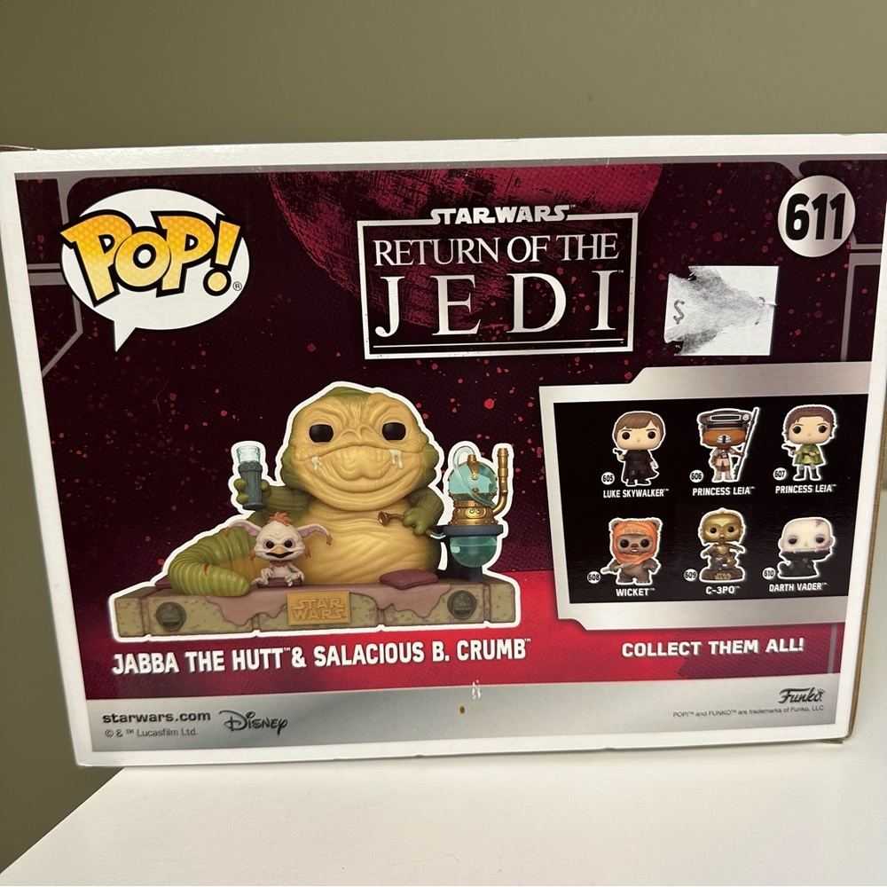 Funko Pop! Star Wars 40th Anniversary Jabba & Salacious B. Crumb Vinyl Figure - Picture 8 of 9